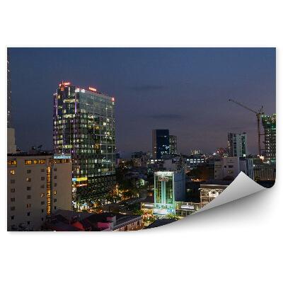 Decor fototapet Zgârie-Nori Clădiri Noapte Tokyo Japonia