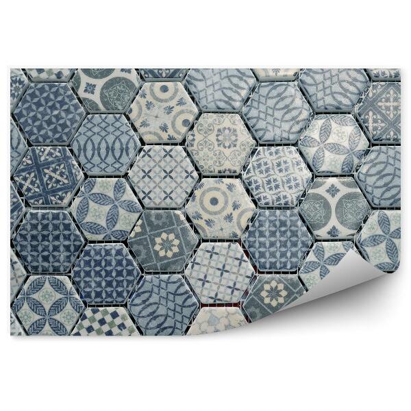 Fototapet Mozaic Hexagonal Din Ceramică