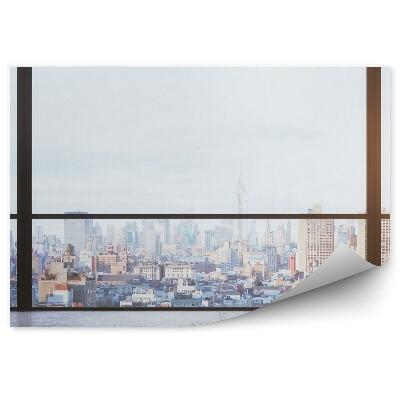 Fototapet Arhitectură urbană zgârie-nori vedere de la fereastră