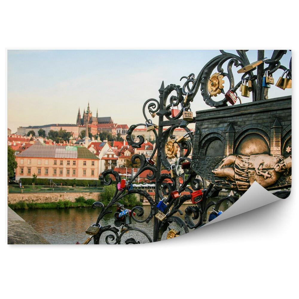 Fototapet Iubește orașul cu lacăt din Podul Carol