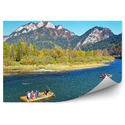 Decor fototapet Rafting Pe Râul Pieniny Pe Râul Dunajec La Începutul Toamnei