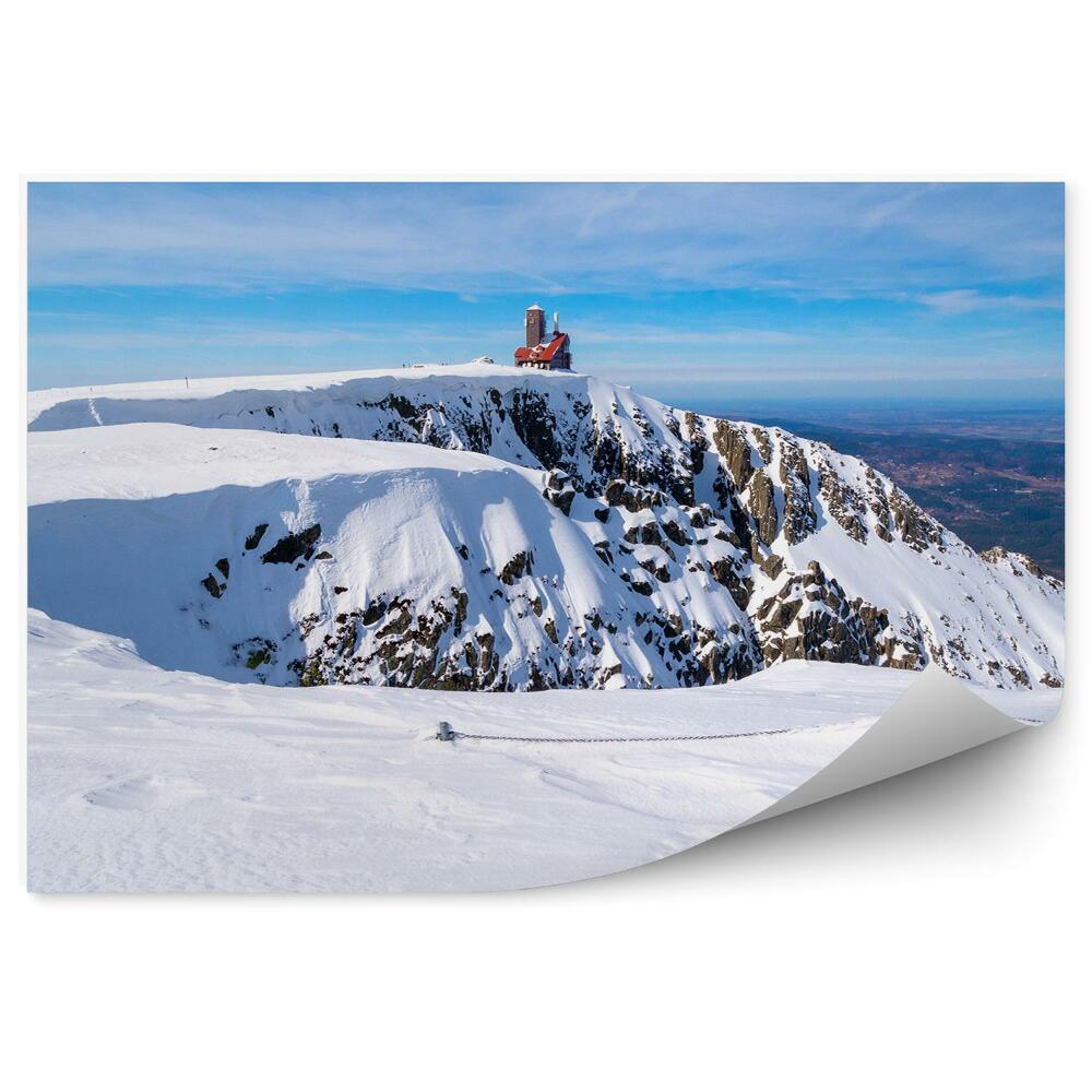 Decor fototapet Vârful Acoperit De Zăpadă Din Munții Sudeților