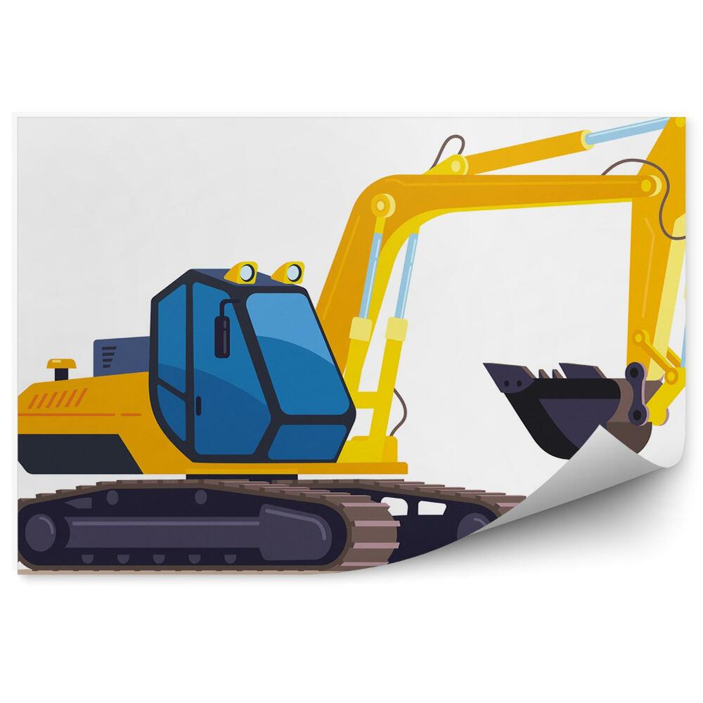 Fototapet perete Ilustrație de jucărie cu excavator pentru băiat