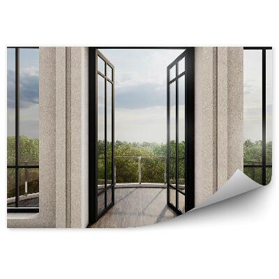 Decor fototapet Arhitectură vedere de sus a pădurii din vârful copacilor