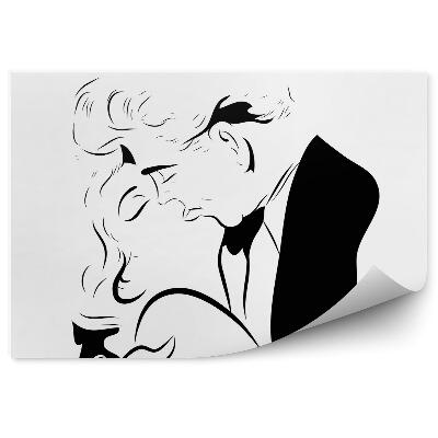 Fototapet pentru perete Sărut cuplu de dragoste