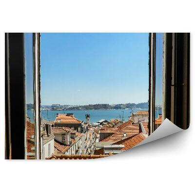 Decor fototapet Vedere de la fereastră a caselor de oraș din Lisabona