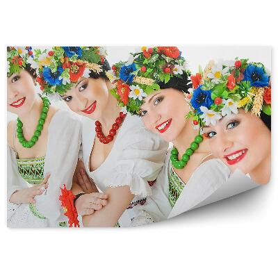 Decor fototapet Dansatori ucraineni cu flori și corali