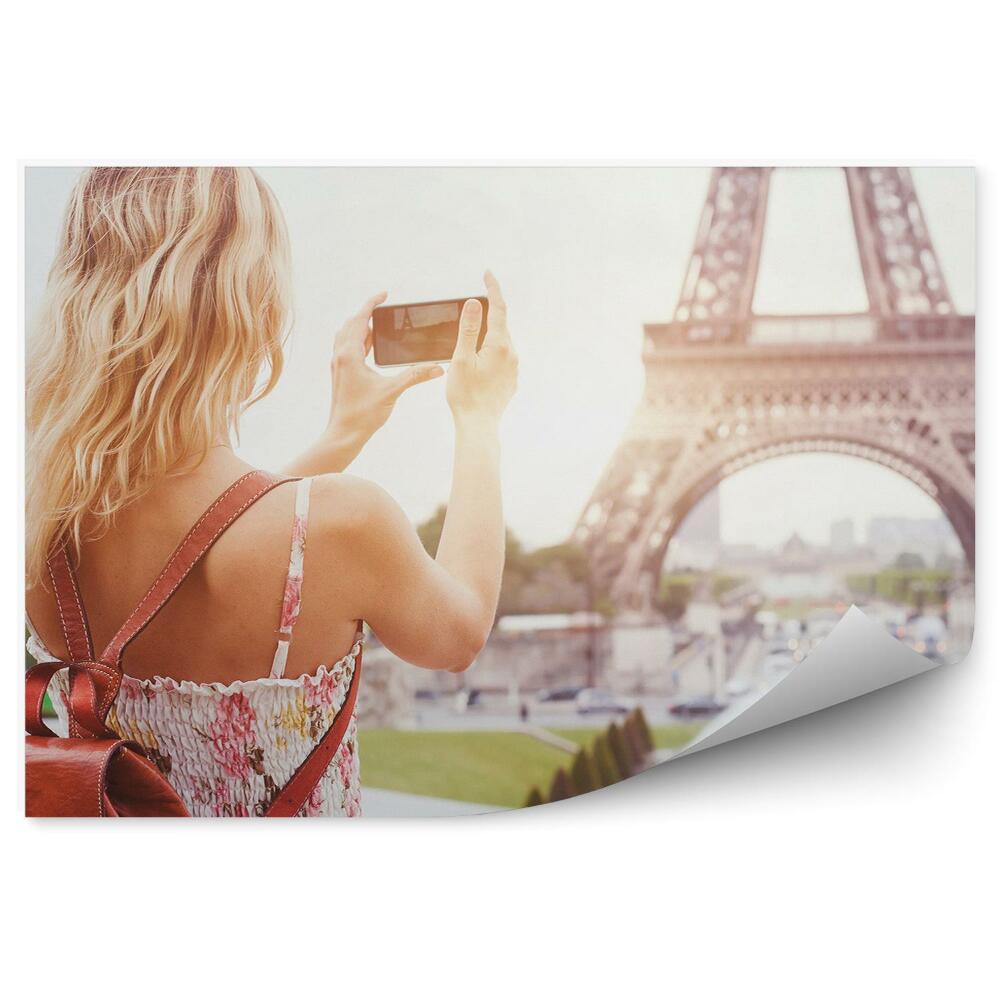 Fototapet perete Fotografii turiști Turnul Eiffel oraș