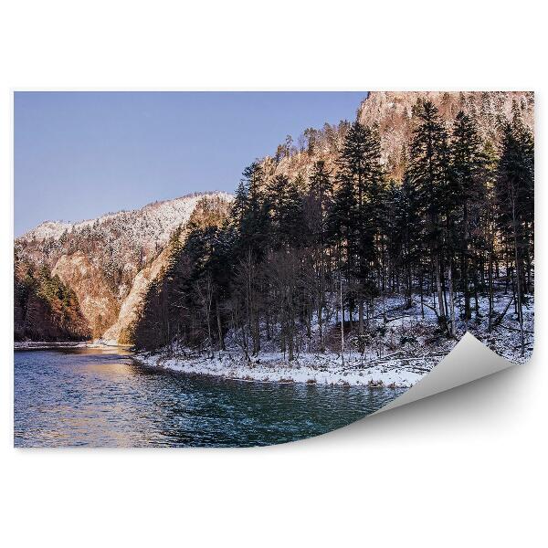 Fototapet vintage Dunajec Iarna In Pieniny