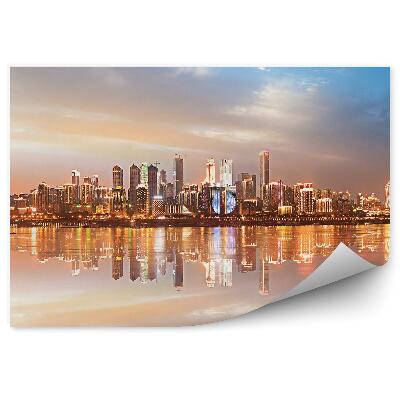 Fototapet pentru perete Metropola Chongqing luminează reflecția apei China