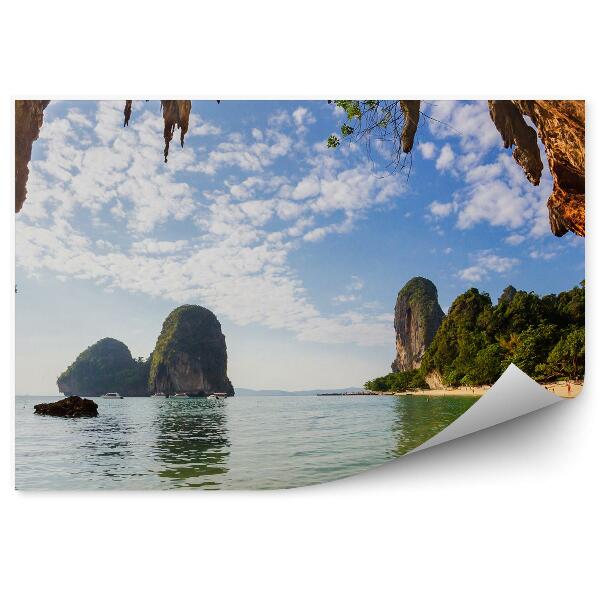 Fototapet pentru perete Thailanda Arc Cu Pietre, Turiști, Apă, Vegetație