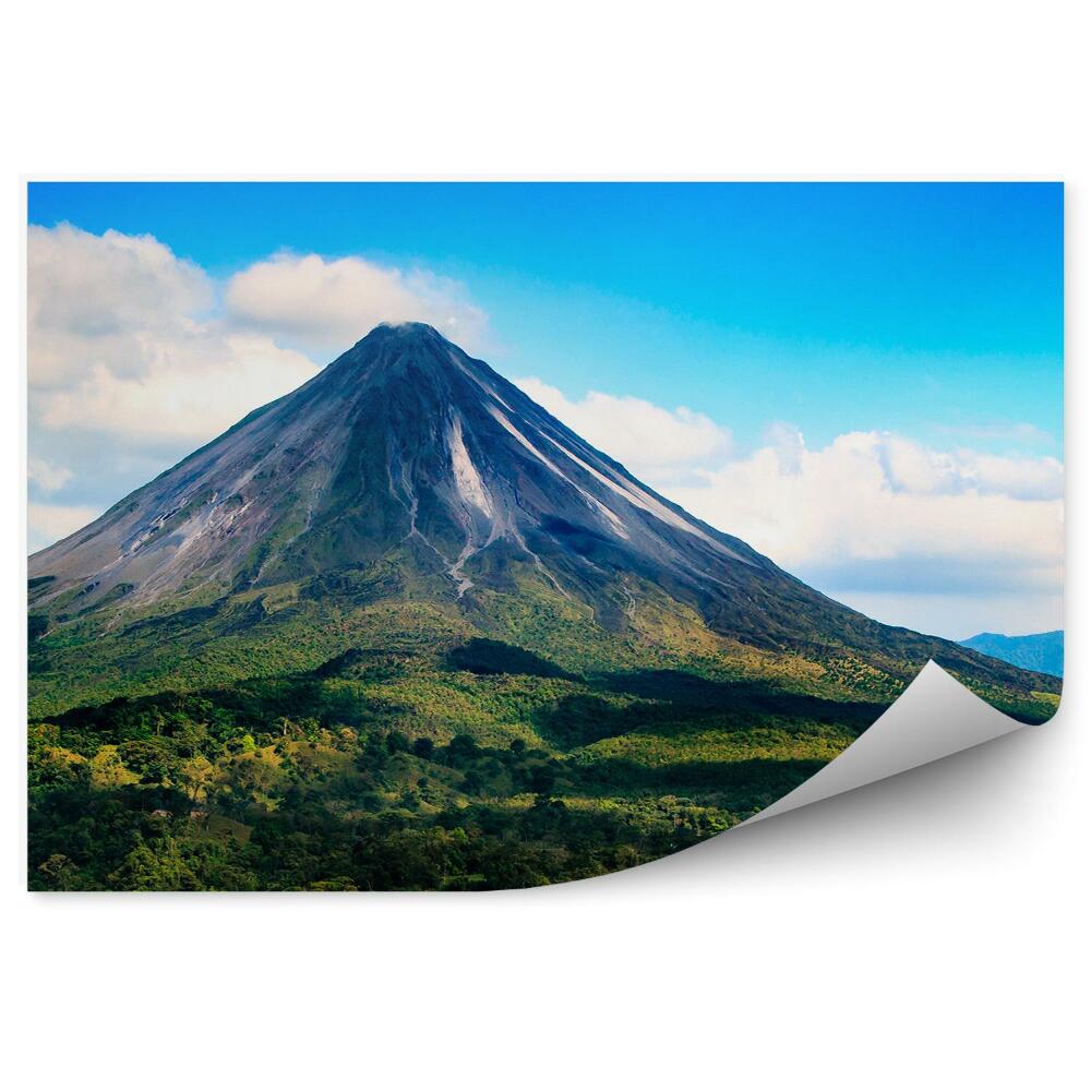 Decor fototapet Vulcan Costa Rica Munți Copaci Cer Nori