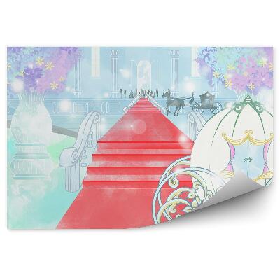 Fototapet perete Prințesă vehicul trăsura bal castel covor roșu