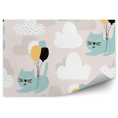 Fototapet Pisicuta cu baloane