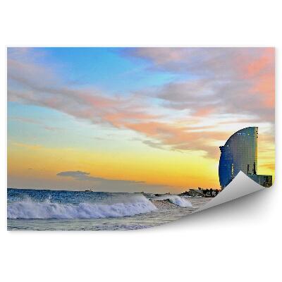 Decor fototapet Zgârie-Nori Valuri Mare Apus De Soare