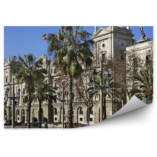 Decor fototapet Barcelona, ​​Spania, orașul cu palmieri