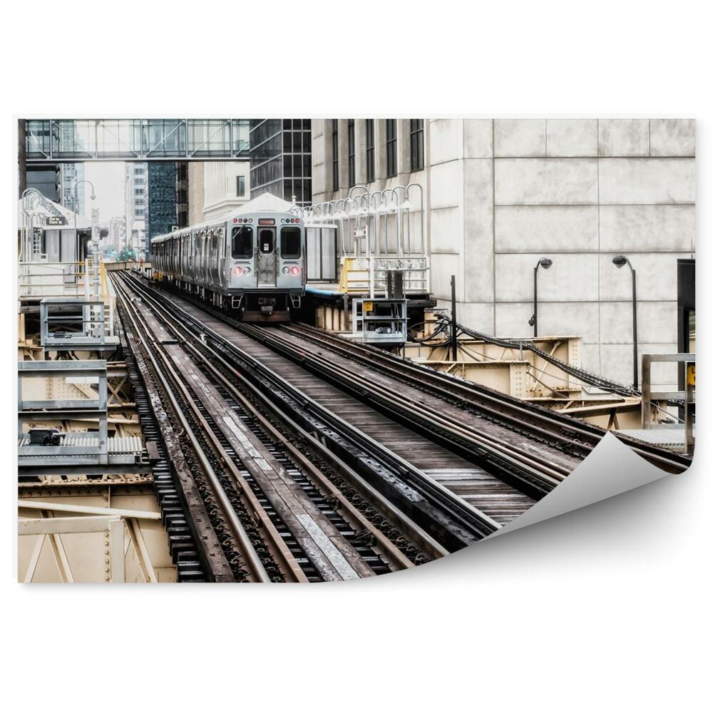 Decor fototapet Căi ferate înalte transport tren oraș