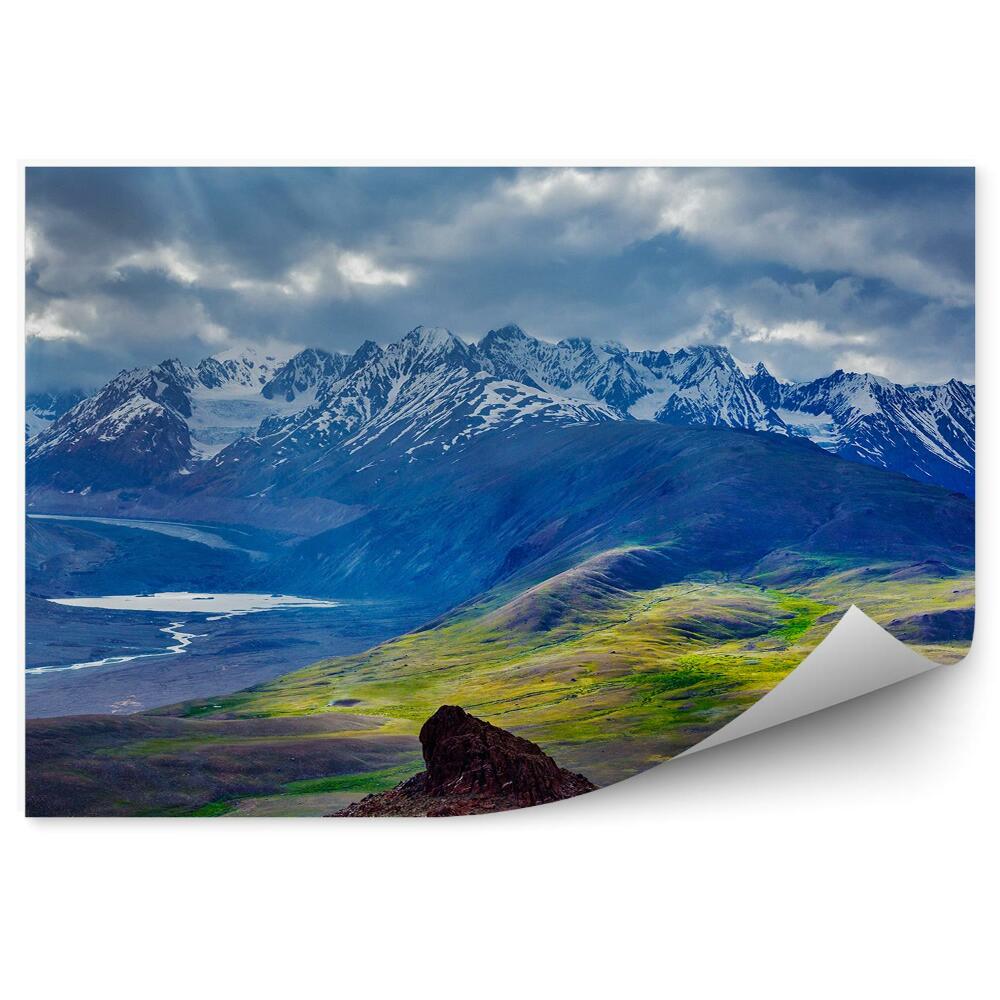 Fototapet perete Himalaya Peisaj Râu Munți Cer Nori