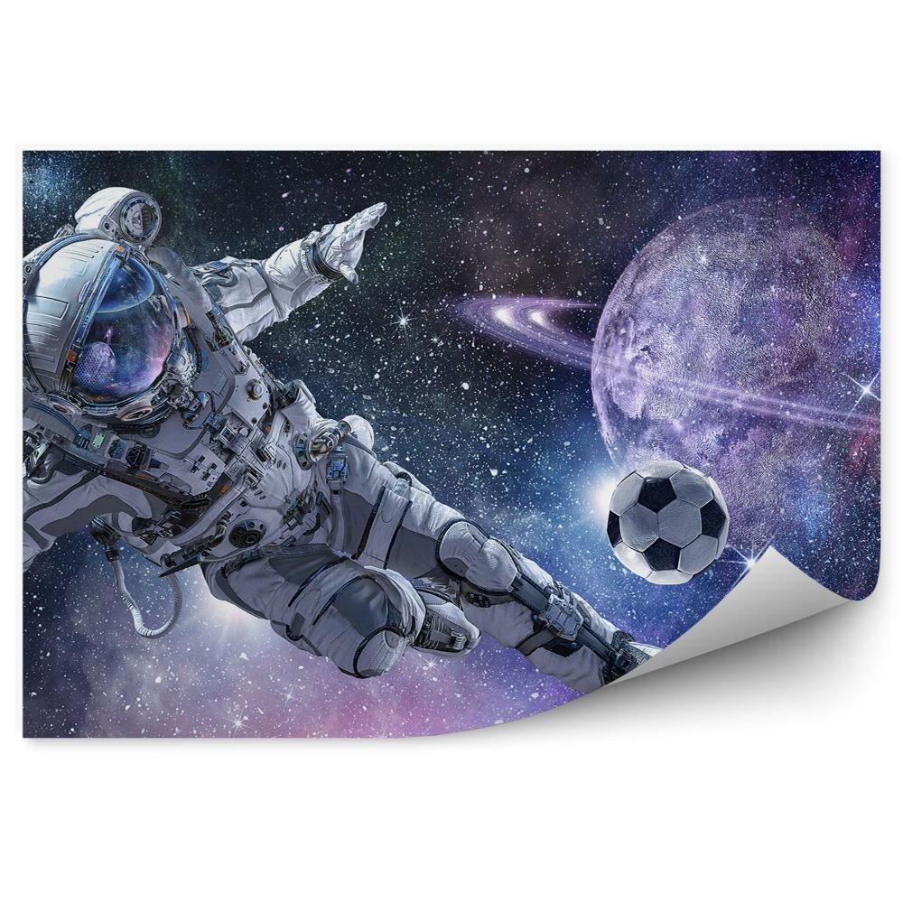 Fototapet Astronautul Semiluna Stele Cerului