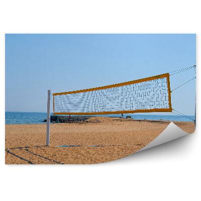 Fototapet perete teren de volei pe plajă ocean