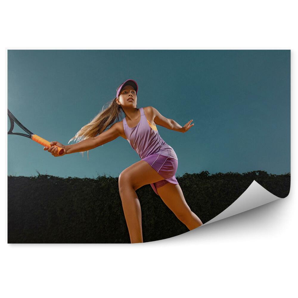 Fototapet perete Rachetă de tenis meci de lemn