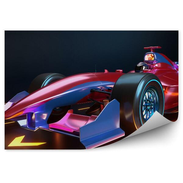 Fototapet vintage Mașini de Formula 1 lumini rutiere