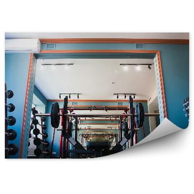 Fototapet Exercitarea în sala de gimnastică cu gantere