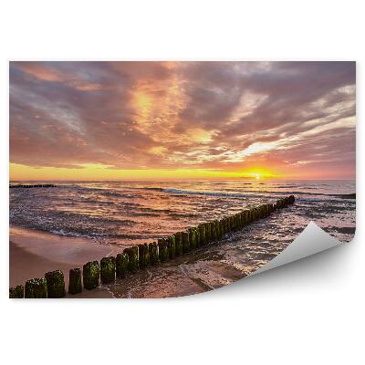 Fototapet Nori De Nisip Spumă De Mare Aspru Pe Cer