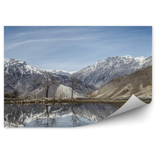 Fototapet vintage Reflectarea Munților La Suprafața Apei, Himalaya