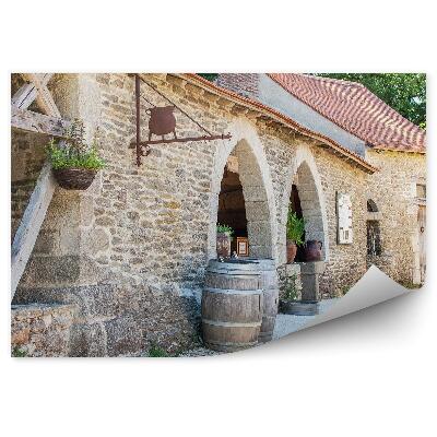 Fototapet perete Perete Butoaie Copaci Flori De Lavandă