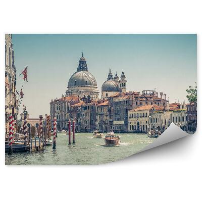 Fototapet pentru perete Bazilica Santa Maria Della Salute Italia Barci Cu Motor Grand Canal Veneția Clădiri