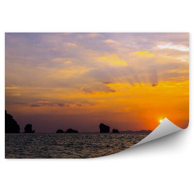 Fototapet perete Apusul De Soare Stâncă Norii Oceanici