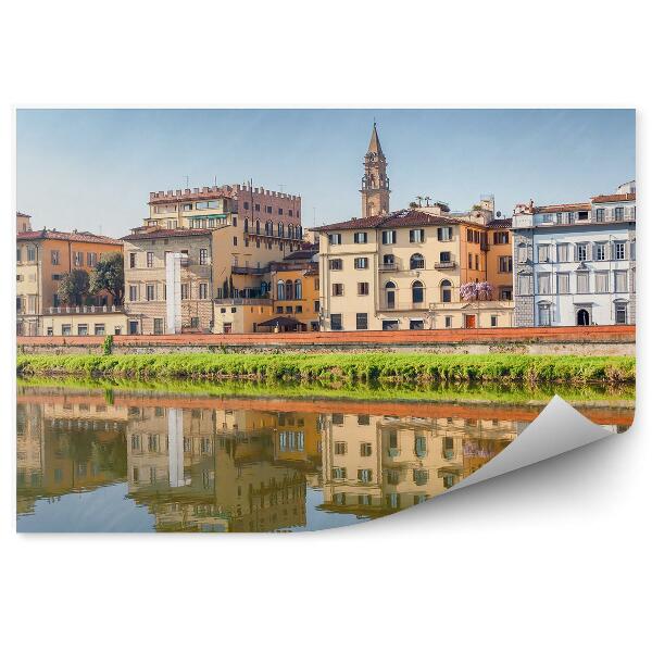 Fototapet Râul Arno Clădiri Iarbă Cerul Florenței
