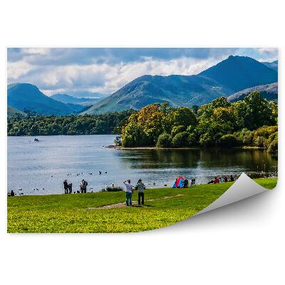 Fototapet perete Oameni La Peisajul Lacului