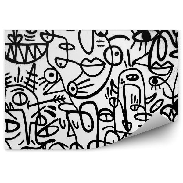 Fototapet perete Graffiti Alb-Negru