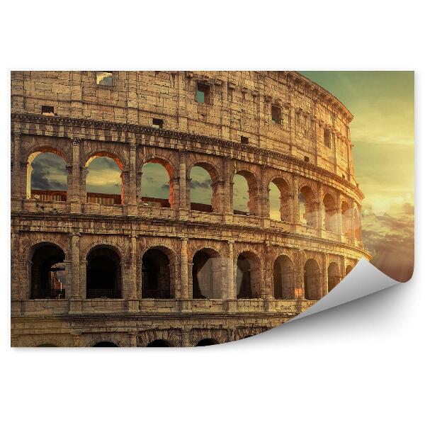 Fototapet Colosseum Ruine Copaci Apus Roma Italia