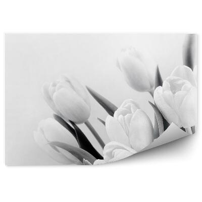 Decor fototapet Flori de lalele model sepia