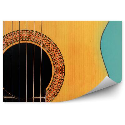 Fototapet vintage Fond Albastru Pentru Chitară Acustică Clasică