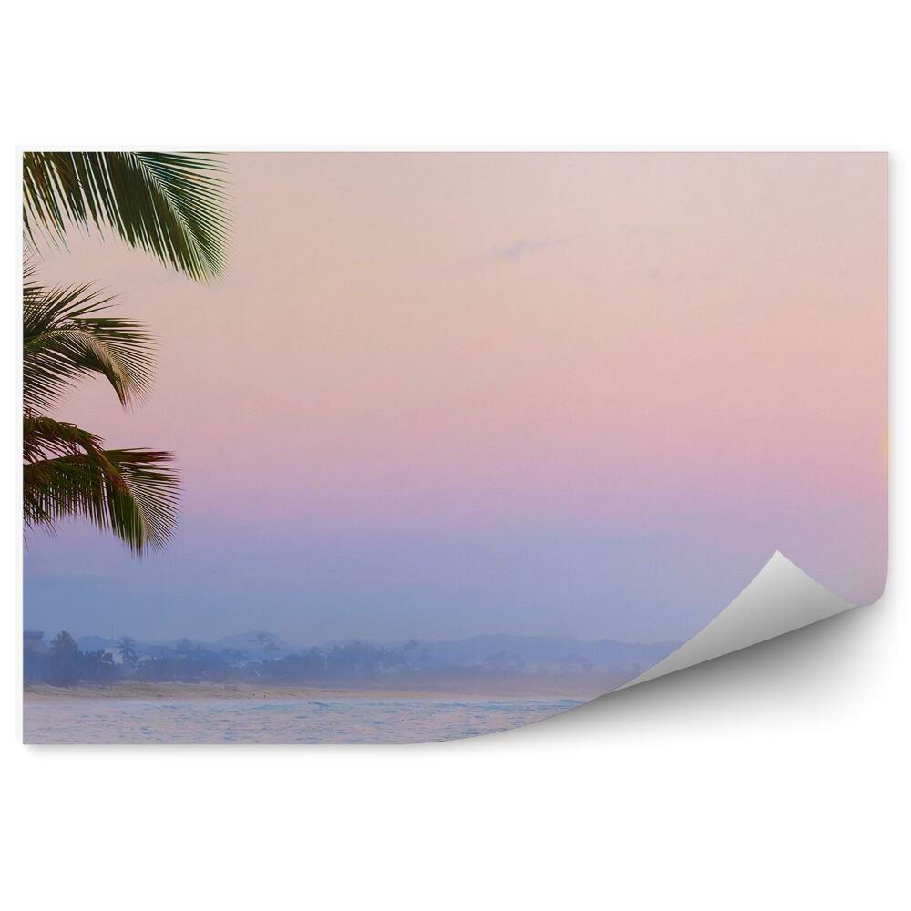 Decor fototapet Plaja Tropicală Mare Palmieri Apus De Soare