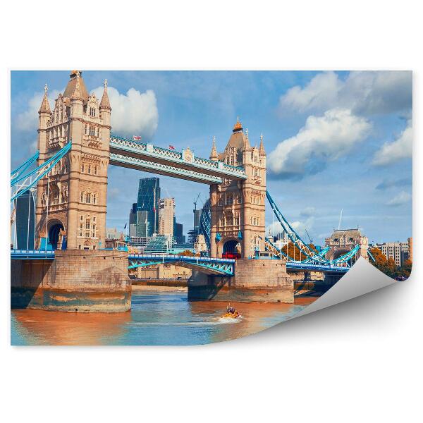 Fototapet pentru perete Toamnă însorită de toamnă Londra celebru pod peste râu