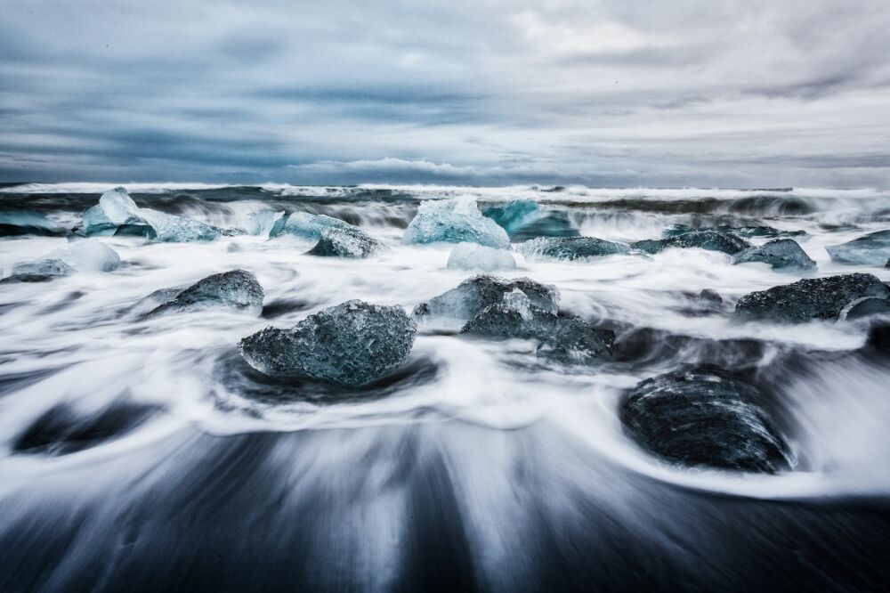 Fototapeta La laguna di jokulsarlon islandia