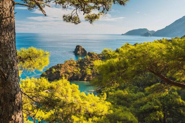 Fototapeta Plaża na morzu śródziemnym antalya turcja