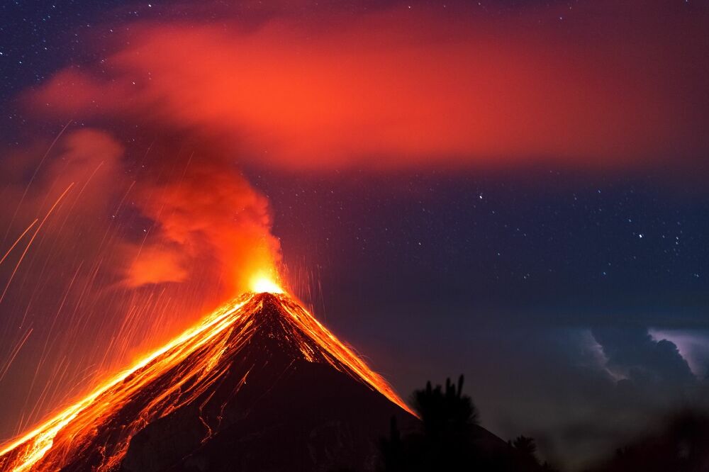 Fototapeta Fuego wulkan guatemala