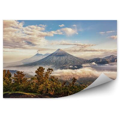 Fototapeta Wulkany fuego widok z pacaya gwatemala