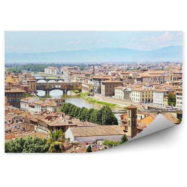 Fototapet vintage Vedere Aeriană A Podului Aurarilor Florence