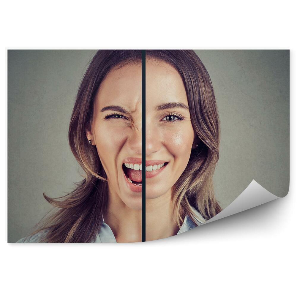 Decor fototapet Femeia emoții două fețe starea de spirit
