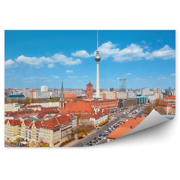 Fototapet perete Vedere Aeriana Berlin Cladiri Masini Rutiere Turn Tv