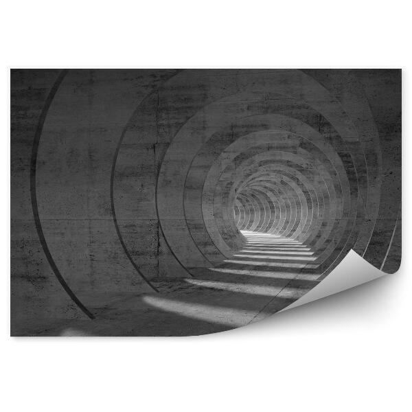 Fototapet vintage Interior Tunel Din Beton 3D