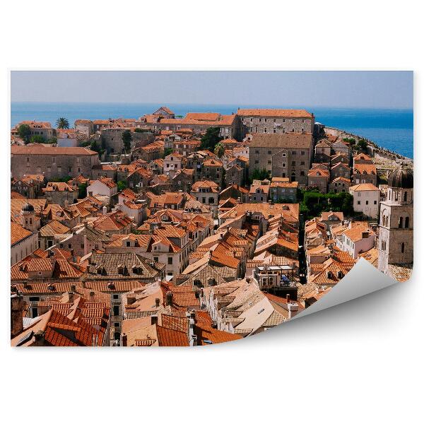 Fototapet Vedere aeriană a acoperișurilor orașului Dubrovnik