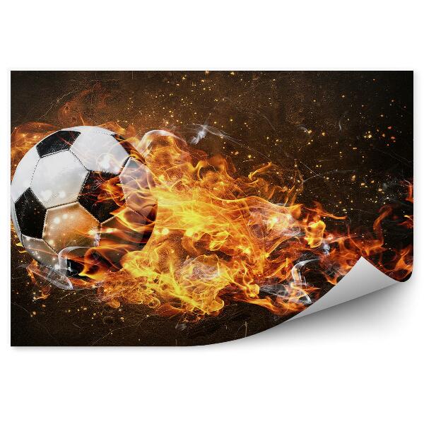 Fototapet pentru perete Fotbal în flăcări